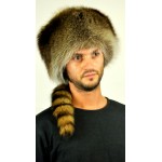 Il cappello in pelliccia in vero procione da uomo, alla Davy Crockett